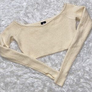 JGR & STN Cream crop Women's Sweater